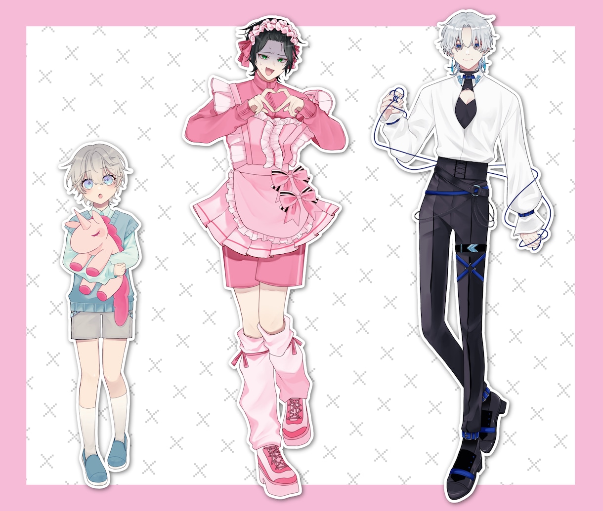 立ち絵イラスト承ります 20代の男女が得意です！創作活動のお手伝いに♪ イメージ6
