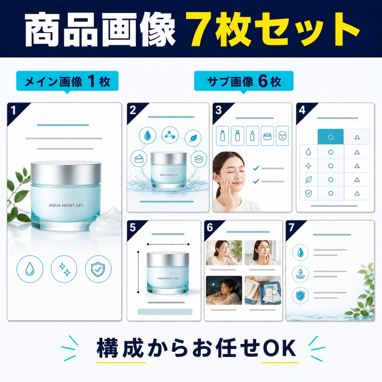Amazon・楽天の商品画像を7枚作ります 構成・文字入れまでまとめて対応します イメージ2
