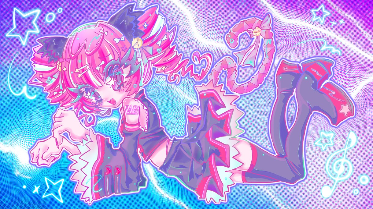 個性的なポップで可愛いイラストを描きます アイドル,コンカフェ,Vtuber,キャラデザ等 イメージ1