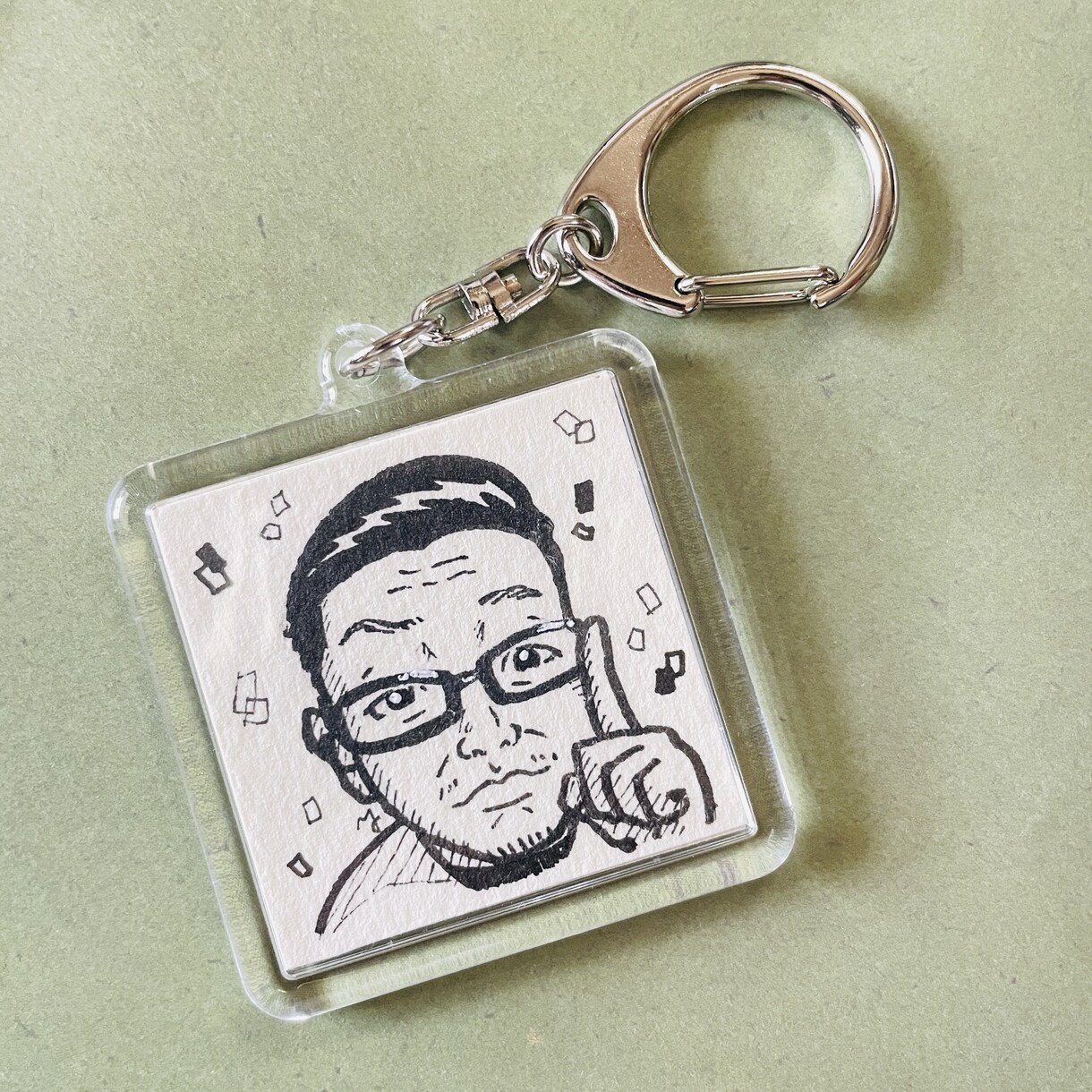 似顔絵キーホルダーつくります 世界にひとつ、あなただけの笑顔をキーホルダーに イメージ1
