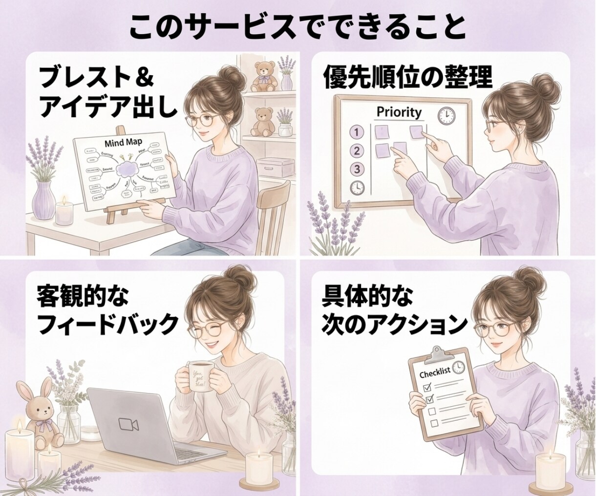 ハンドメイドアイデア・ブランドの方向性の壁打ちます ハンドメイド作家の頭をスッキリ！30分アイデア壁打ち イメージ2