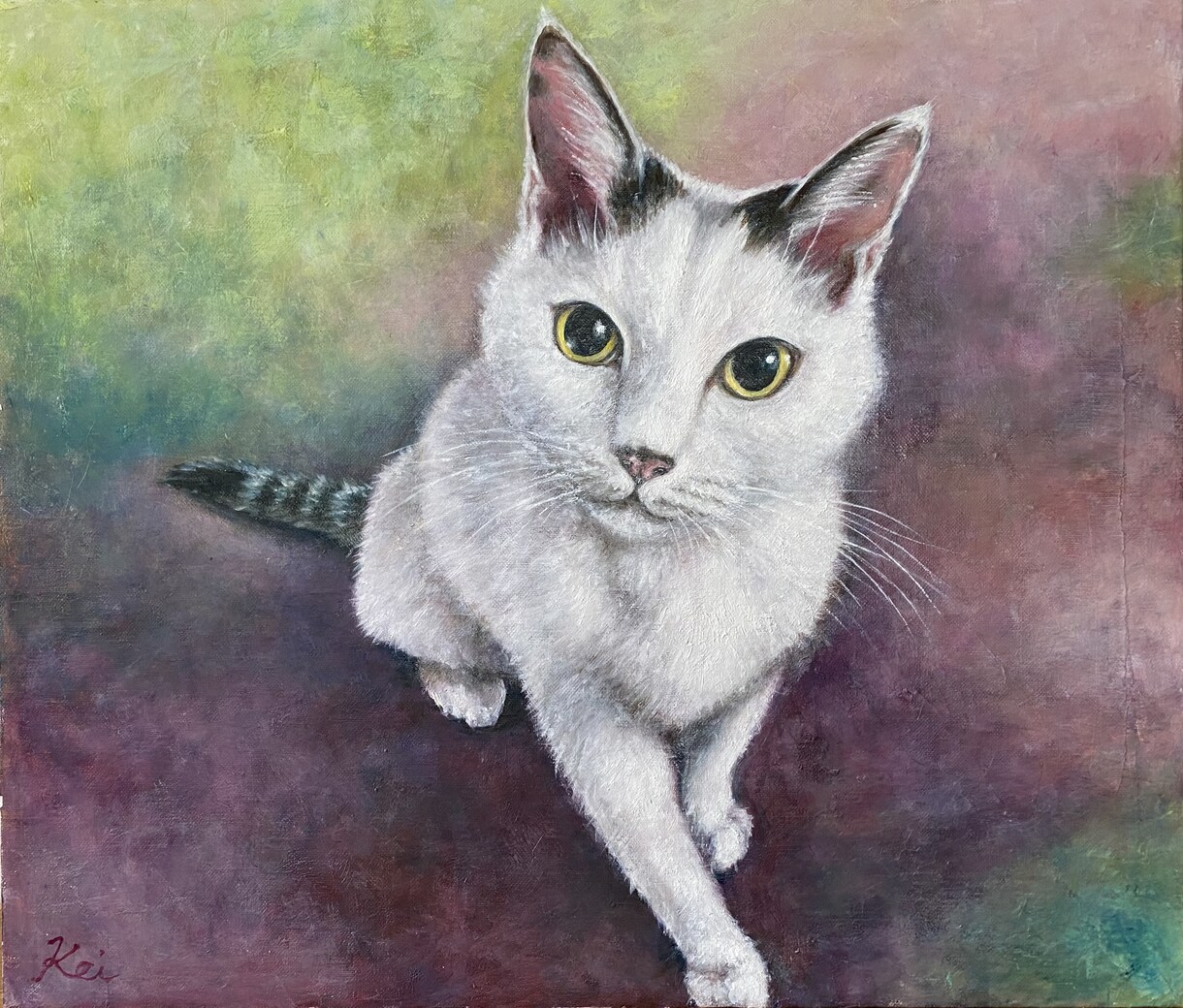 残したいペットの姿を油絵キャンバス原画で届けます 油絵の深みとリアルな描写で家族記念やプレゼントを制作。 イメージ10