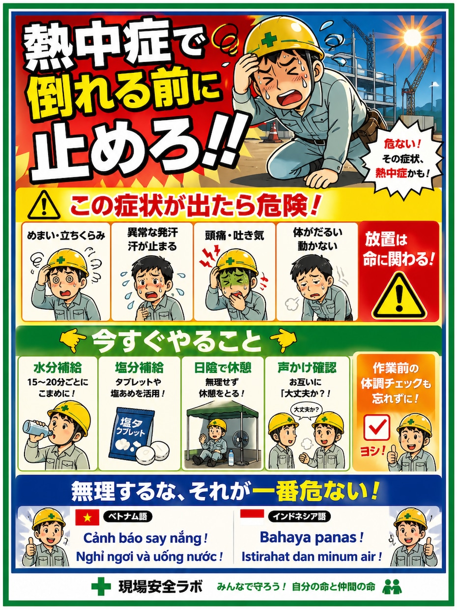 現場用｜熱中症対策などいろいろなポスター作成します 現場用ポスターいろいろと作りますよ イメージ4
