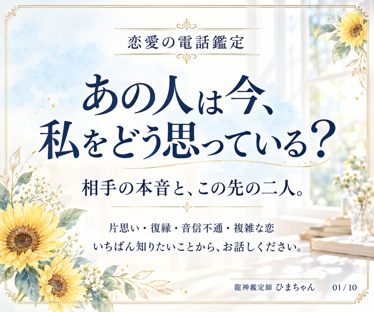 恋愛全般｜相手の気持ちとこれからを霊視します 片思い・復縁・音信不通・複雑な恋｜今どう接するかまで イメージ1