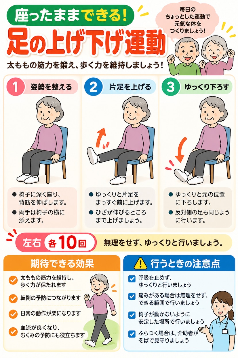 介護施設向け運動ポスターを作成します 理学療法士が見やすく作成します イメージ1