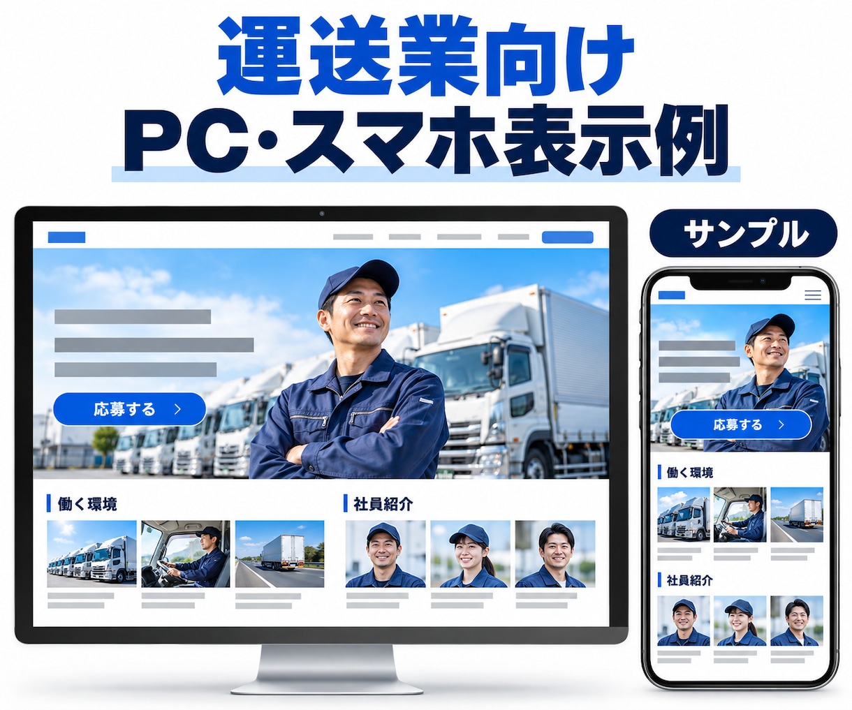 運送・建設業専門の採用サイトを制作します 職人・施工管理・ドライバーが応募しやすい導線を設計 イメージ5