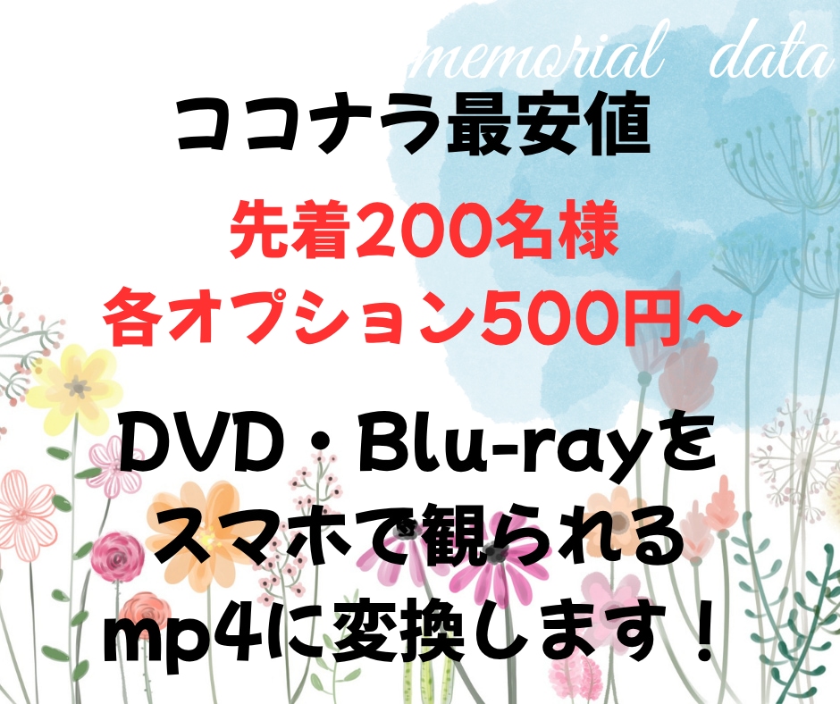 女性が対応！DVDブルーレイをスマホで観れます オプション半額、DVDBlu-rayをスマホデータに変換！ イメージ1