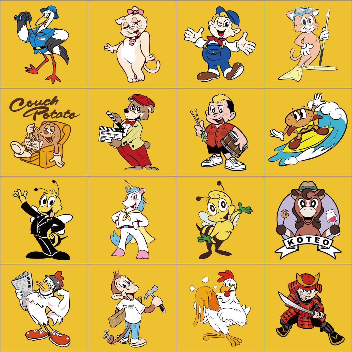 レトロポップなカートゥーンキャラクター描きます 世界に一つのレトロカートゥーンキャラクター イメージ4