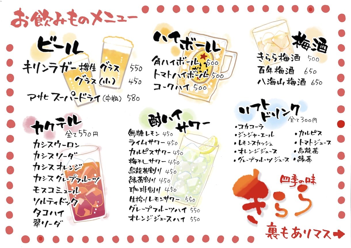 飲食店向け！筆文字で手書きメニュー書きます 元・飲食店スタッフがお店の想いや魅力を心を込めて手書きします イメージ7