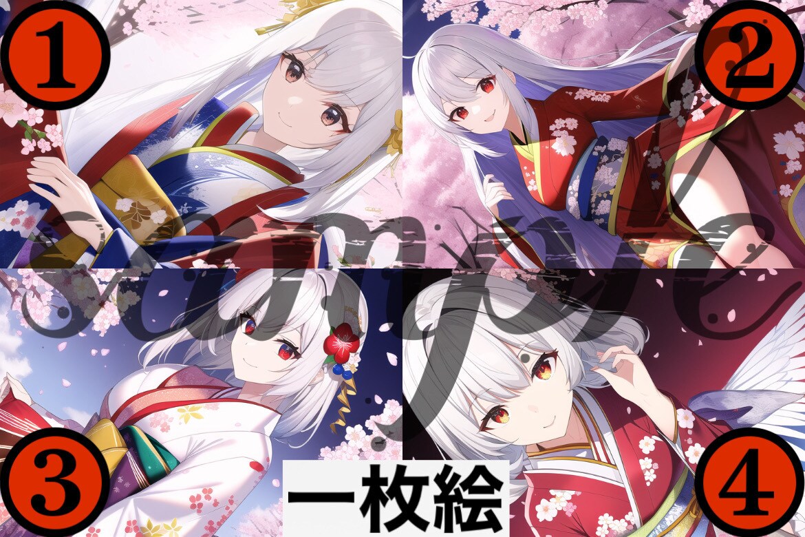 和服少女　既成イラスト販売します 格安イラスト販売します！商用利用料金込みでこのお値段！ イメージ2