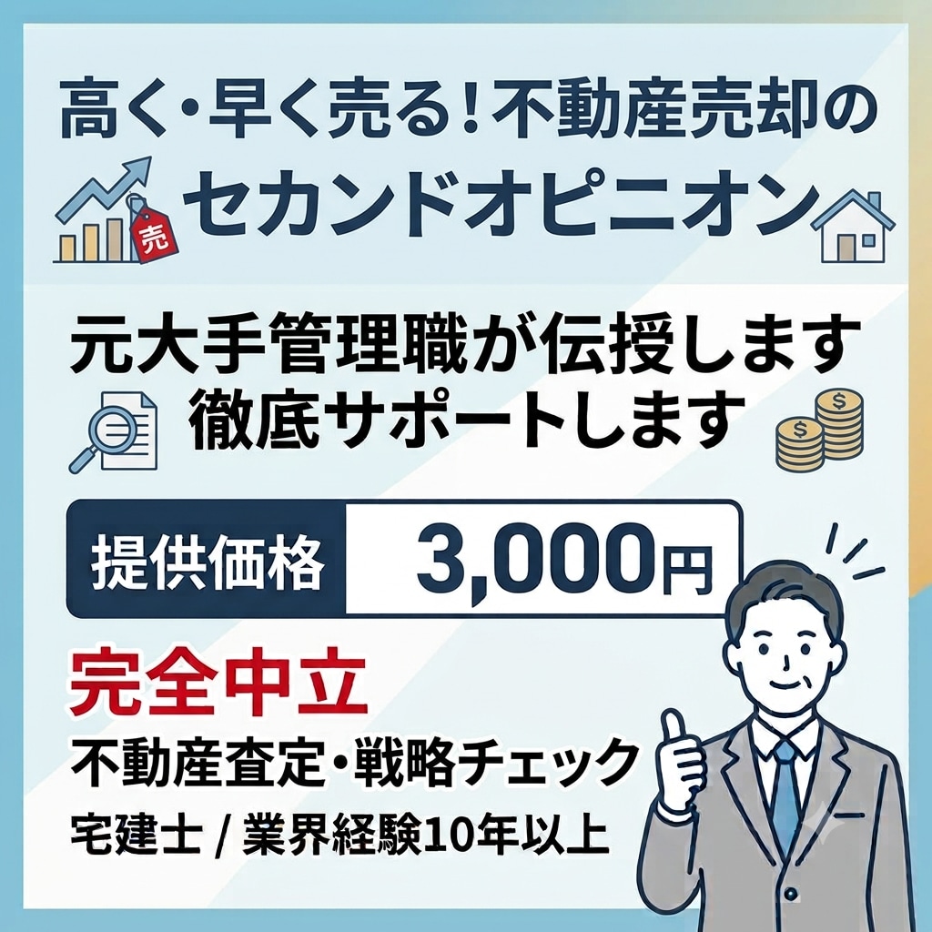 元大手管理職が不動産売却や査定の疑問を解決します 売却の手法！元大手プロが教える不動産売却のセカンドオピニオン イメージ1