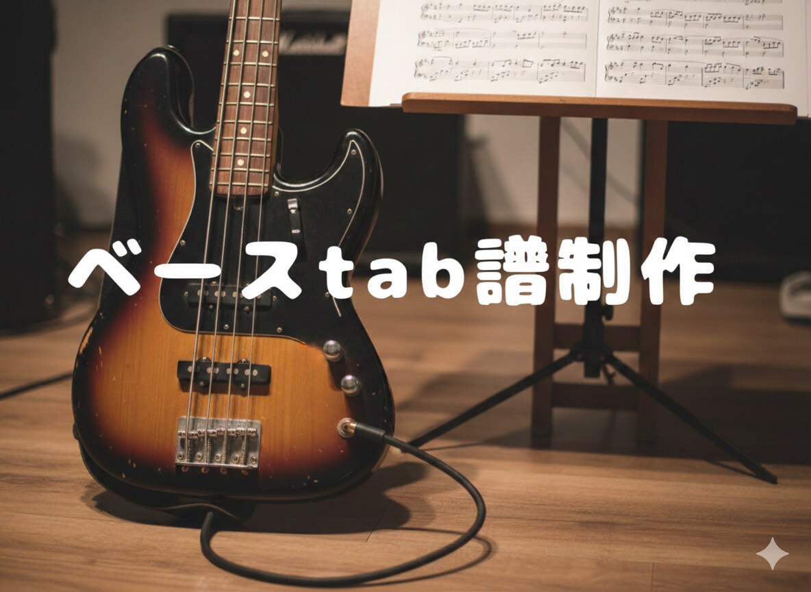 ベースtab譜の制作いたします 軽音部・サークルなどで大活躍！ベースの譜面を制作！ イメージ1