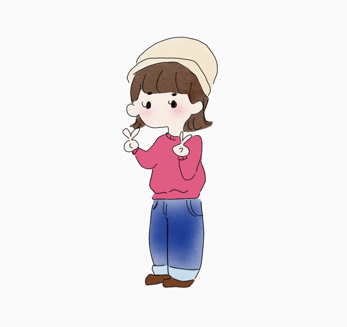 似顔絵やアイコンなど簡単なタッチでイラスト描きます ダボッとゆるふわ癒し系イラスト イメージ5