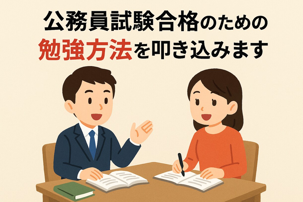 公務員試験合格のための勉強方法を叩き込みます 【元公務員、現採用担当直伝！】 イメージ1