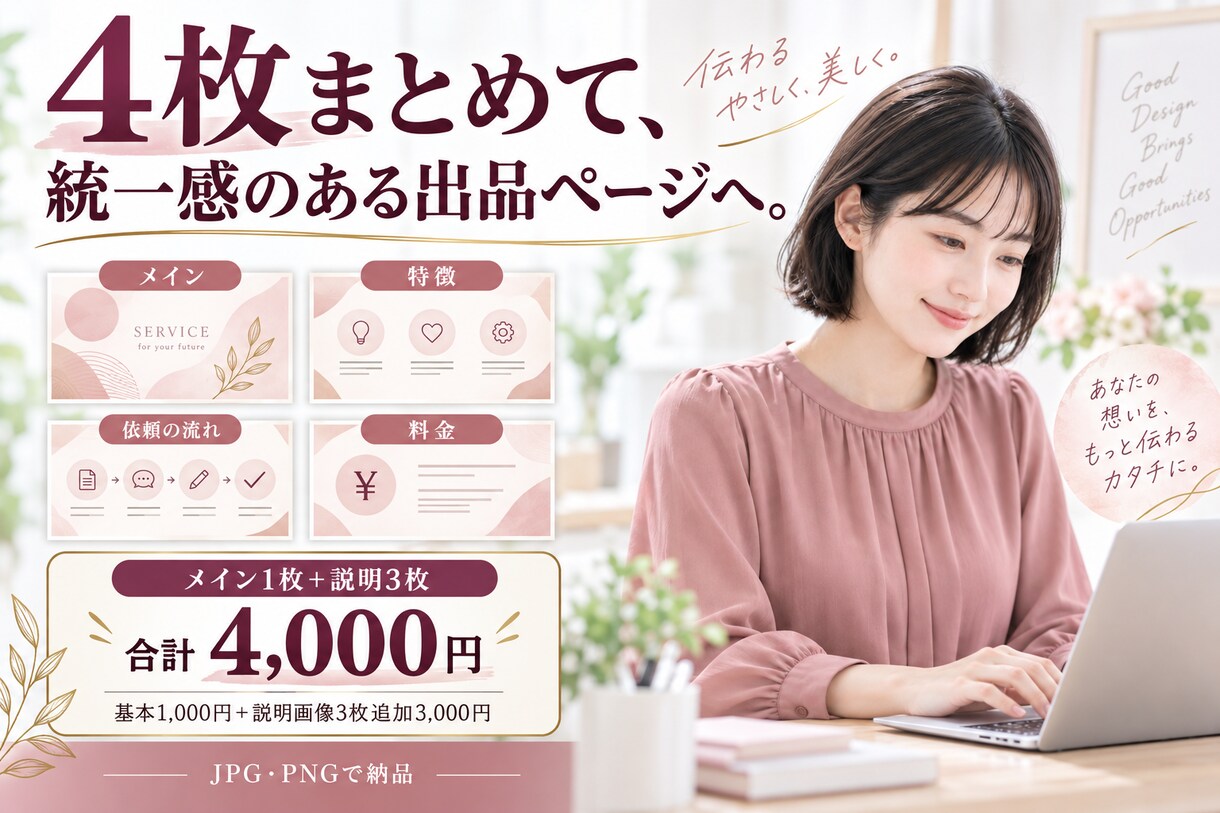 魅力が伝わるココナラ出品画像を作成します 何を書けばいいか迷う方へ！キャッチコピーから画像まで イメージ4