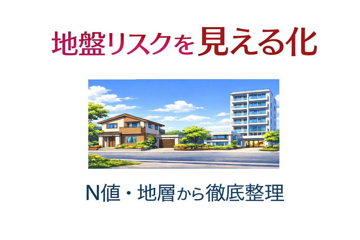 その土地大丈夫？地盤調査からリスク整理します 難しい地盤を『説明できる資料』に変えます イメージ1