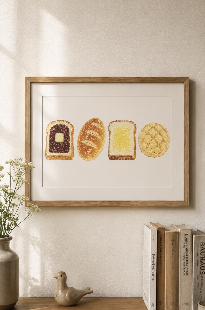 クレヨン画でウォールアートやはがきを制作します クレヨンならではの、ほんのりかすれた線と温かい色味が特徴です イメージ1