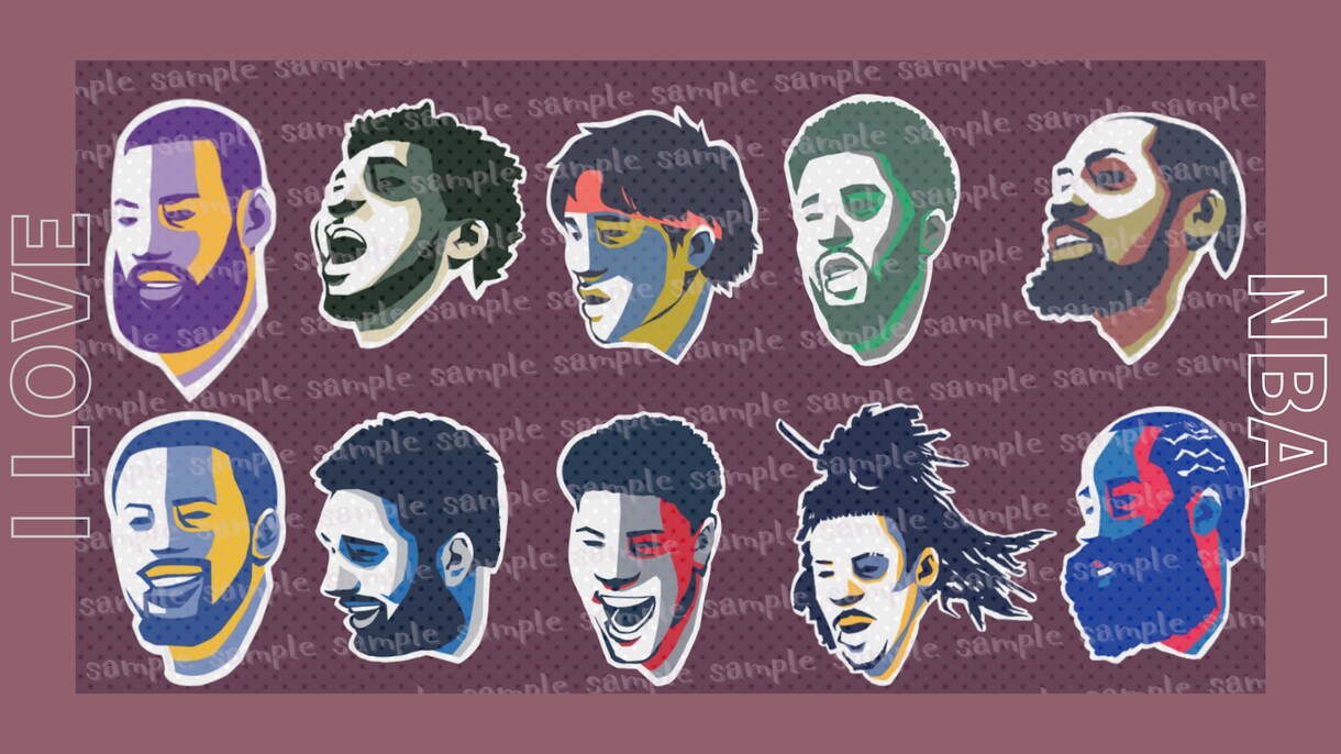 あなたの推しをカッコいいロゴ風に描きます SNSのアイコンやデジタルギフトに！ イメージ1