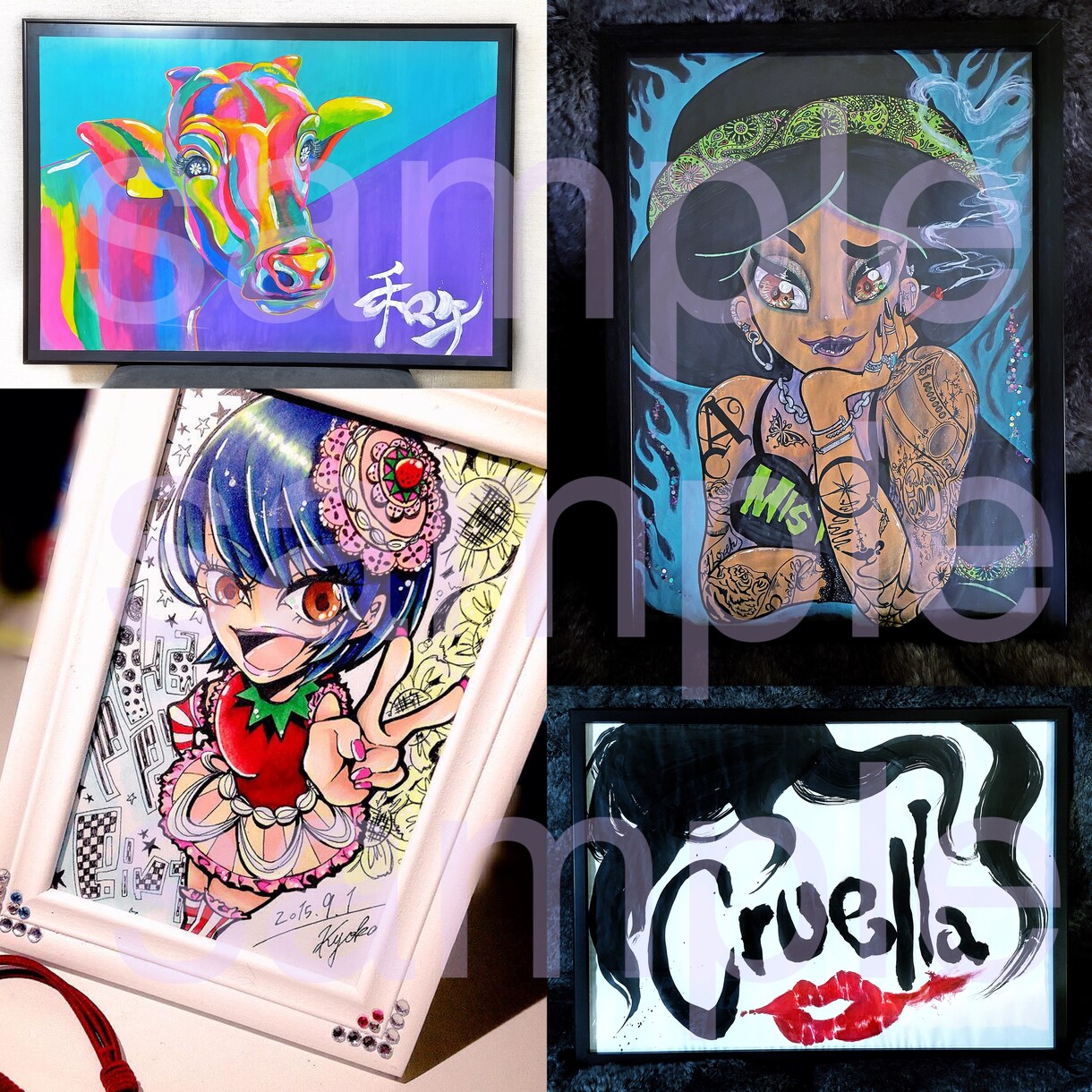 手描き、アナログの絵配送します プレゼントやインテリアなどに！ イメージ4
