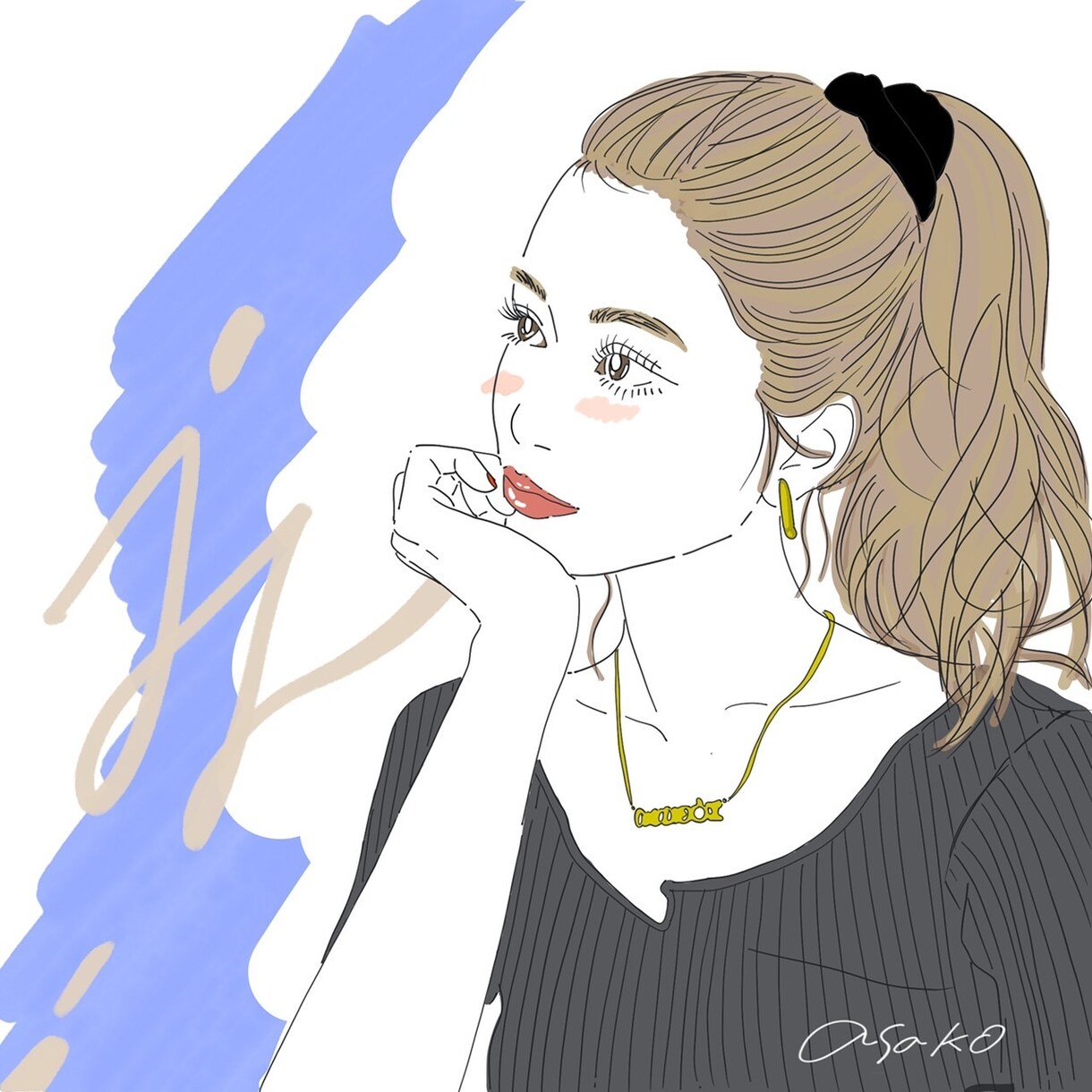 オシャレなアイコンイラストを描きます あなたのカラーに合わせてオシャレなイラストを描きます。 イメージ2