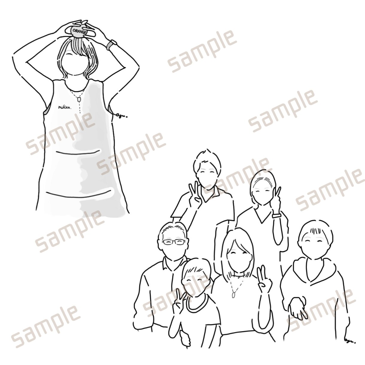 シンプルな線画描きます おしゃれで使いやすい イラストで個性を◎ イメージ4