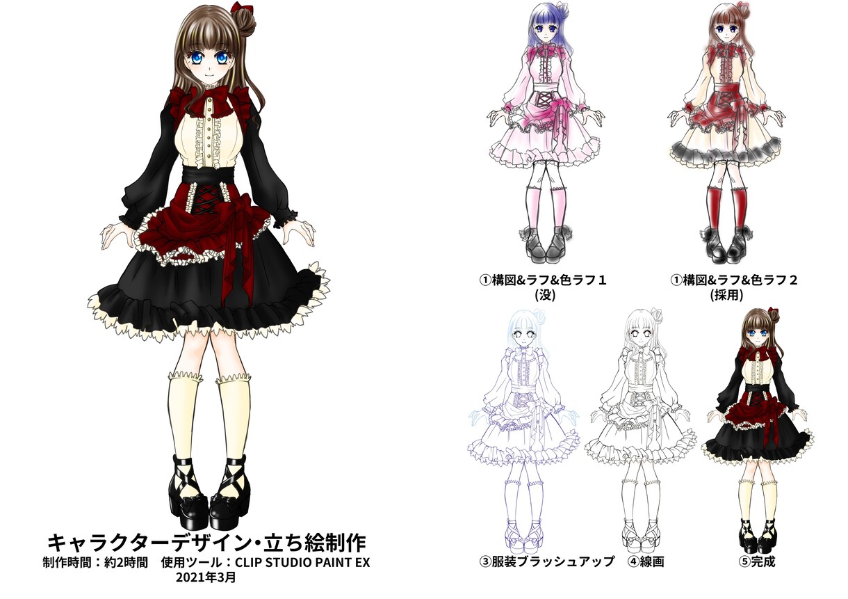 立ち絵制作致します 華やかでグっと掴むイラストをご提供！ イメージ6