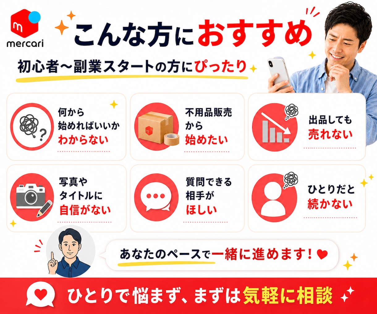 メルカリの基礎的な販売テクニックを教えます 1ヵ月徹底サポート初心者の方や副業として取り組み始めている方 イメージ2