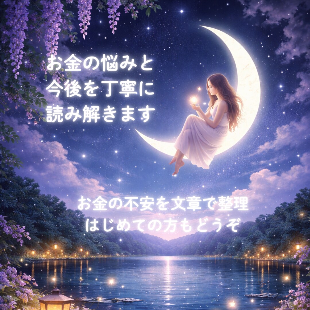 お金の悩みと今後を丁寧に読み解きます 将来への不安を文章で整理します イメージ1