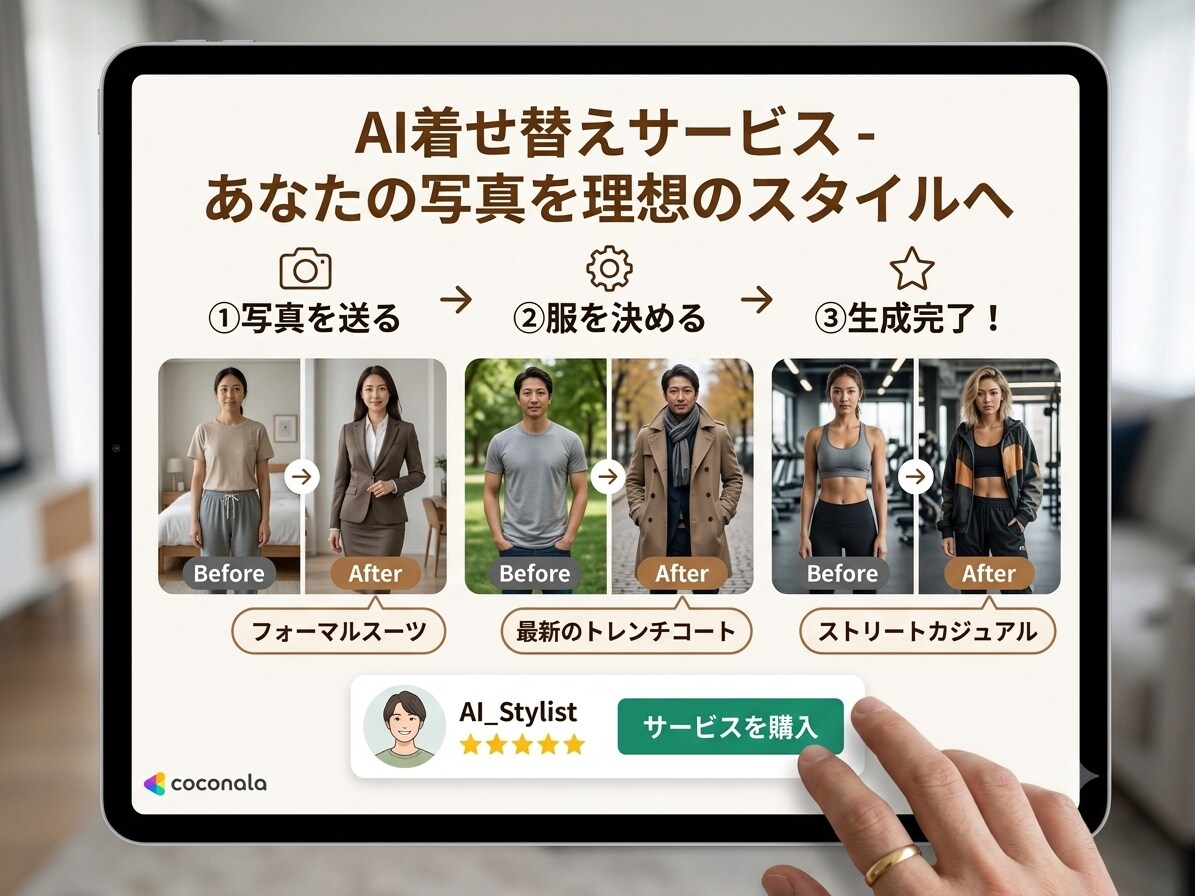 アパレル向け生成AIを提供します 現在開発中のためフィードバックをいただければと思います。 イメージ1