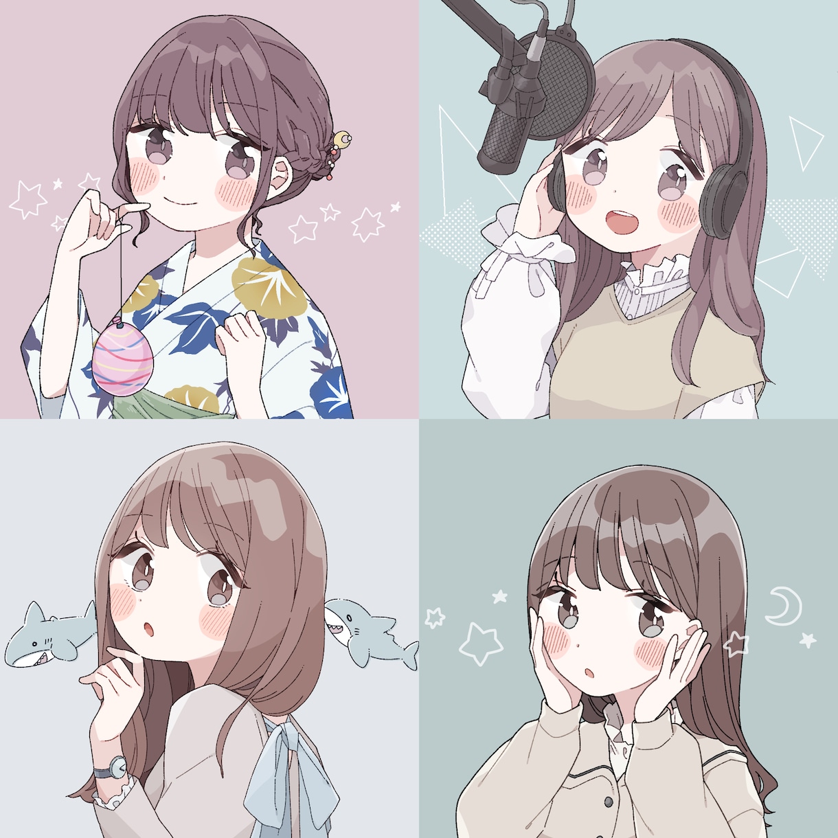 かわいい♡女の子イラスト描きます 手描きアニメ風イラスト♡アイコンやサムネイルに！ イメージ5