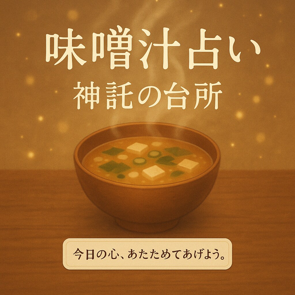 味噌汁のような占いで寄り添います 心の栄養になる言葉を、一椀分お届け。 イメージ1