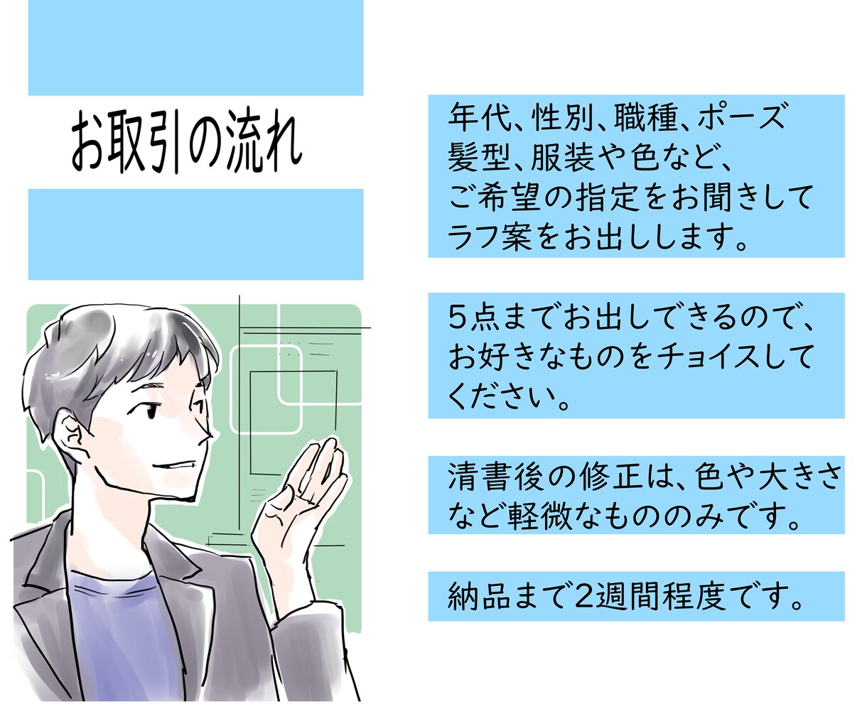働く大人のシンプルアイコン描きます SNSアイコンや資料のワンポイントに使えます イメージ3
