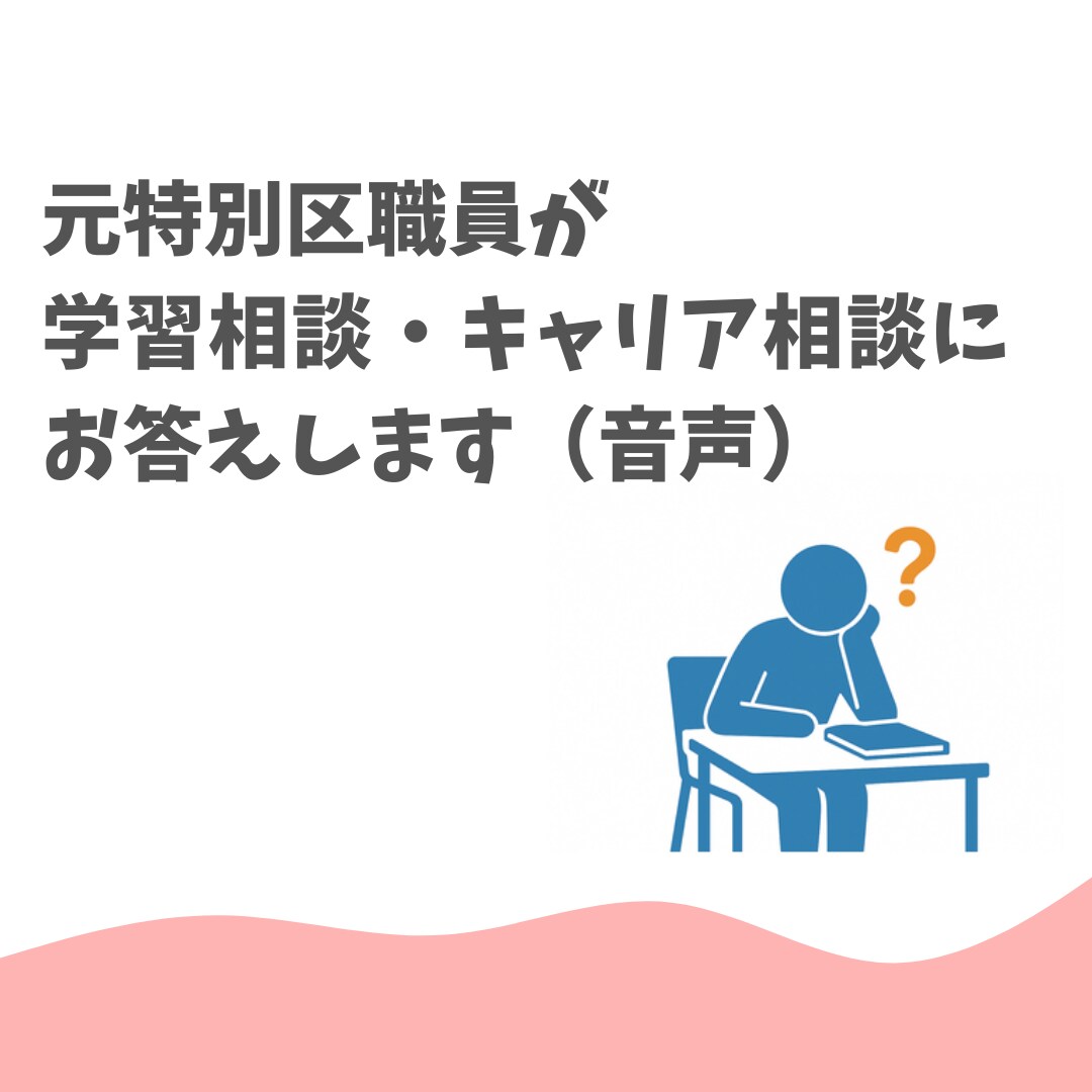 元特別区職員が学習相談・キャリア相談にお答えします 特別区で人事経験あり／現職では聞きにくいこともご相談ください イメージ1