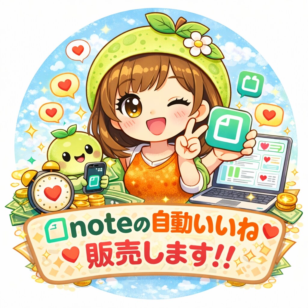 noteの自動いいねツール販売します 自動いいね回りツールのマニュアルを販売します！ イメージ1