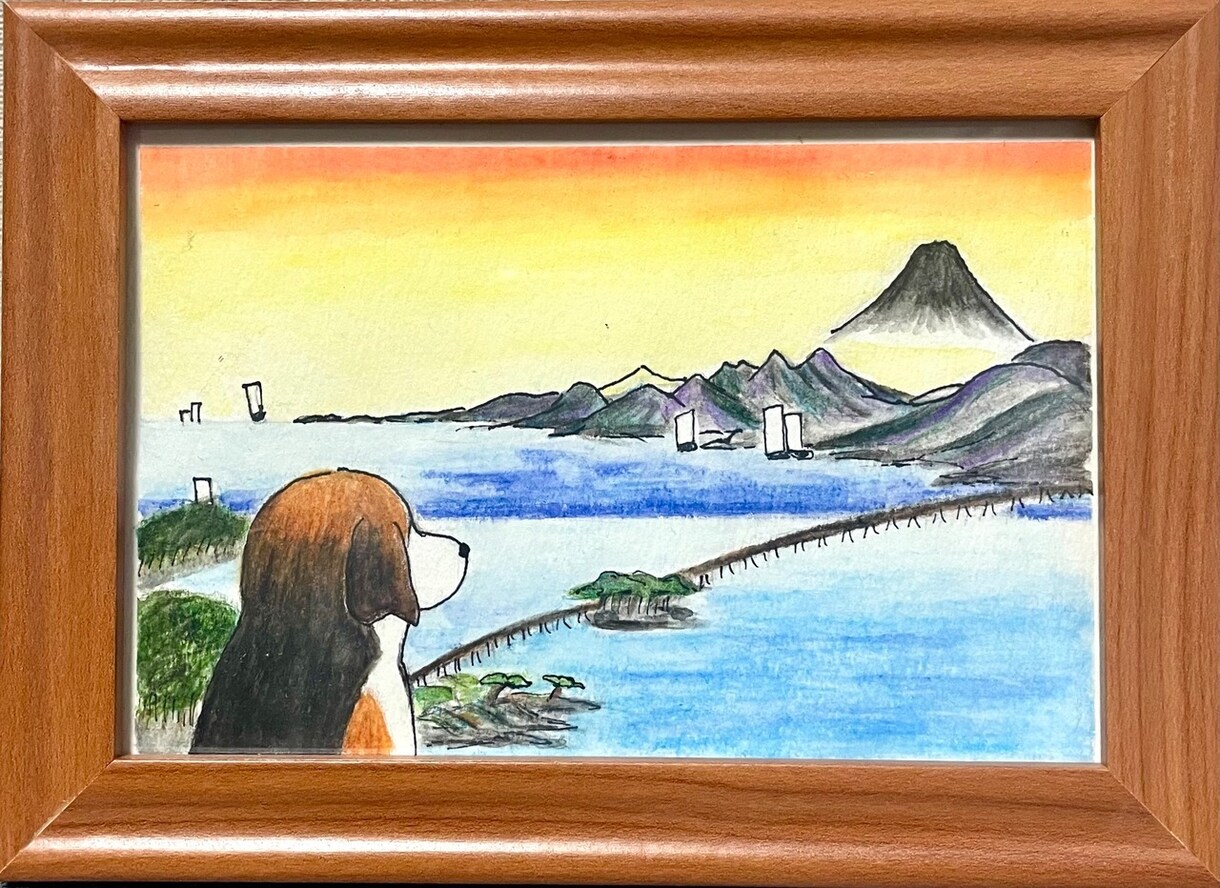 浮世絵×動物モチーフのイラストを描きます ご希望の浮世絵や動物でオリジナルのイラストを描きます イメージ1