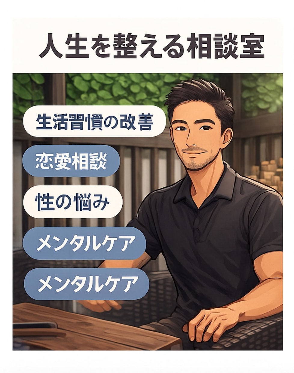 生活習慣・恋愛・性・メンタル・健康の悩みを聴きます 恋愛相談／性の悩み／メンタルケア／運動／愚痴の／生活習慣 イメージ1