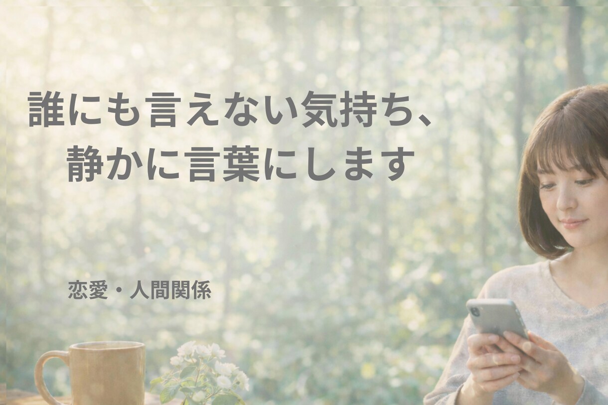 自分を取り戻すための整理をお手伝いします 30年以上、人の感情に寄り添ってきました。不安を解きます。 イメージ1