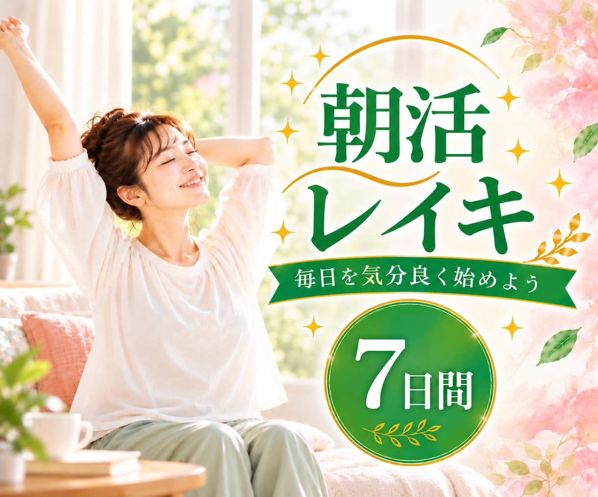 朝活レイキ♪毎朝７日間遠隔ヒーリングをお届けします 眠っていてもOK♪オラクルカード一言メッセージ付き✨ イメージ1