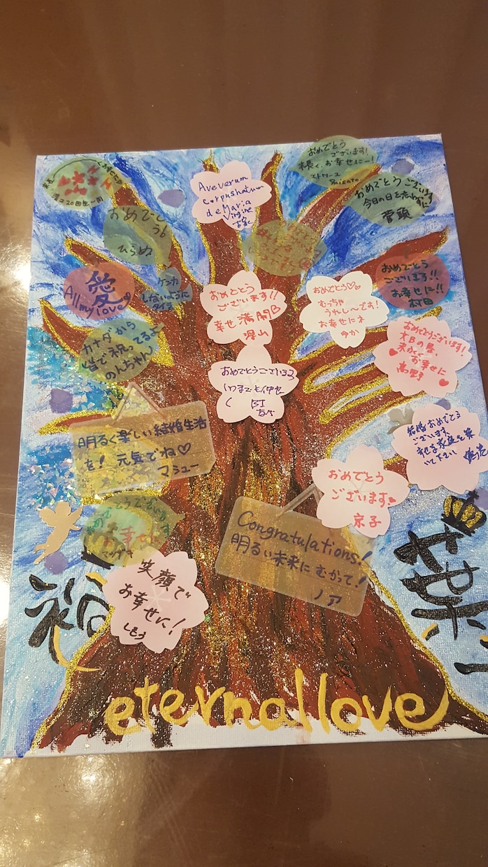 似顔絵描きます 書道アート　ネイルアート風　立体的な作品に仕上げます。 イメージ2