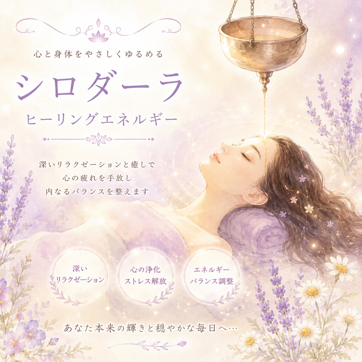心と体を癒し、目のお疲れを癒します シロダーラヒーリングエネルギーとレイキヒーリング・ご祈祷 イメージ2