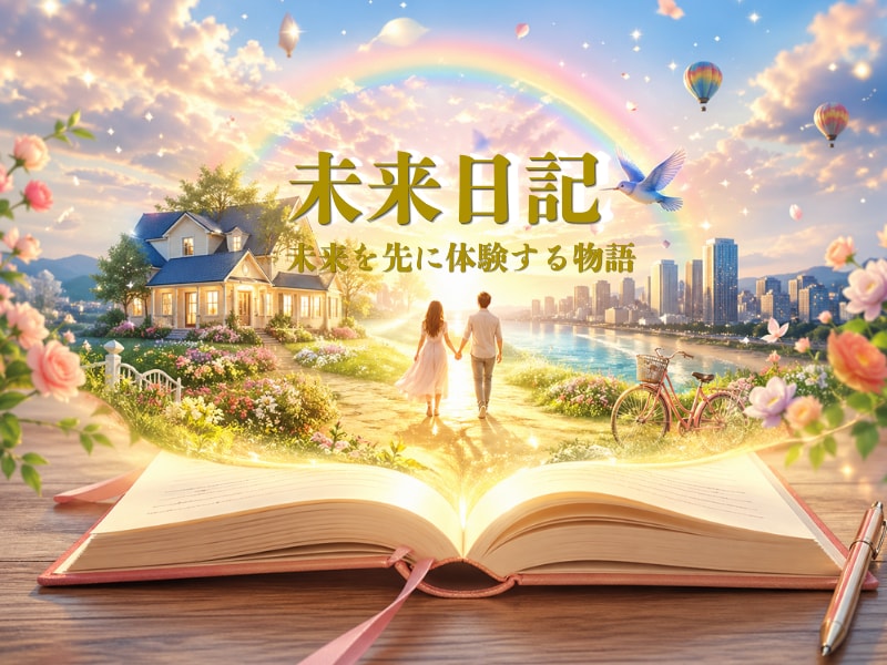理想の未来を引き寄せる“未来日記”をお届けします 読むだけで未来の自分に近づく“リアルな1日”を描きます イメージ1