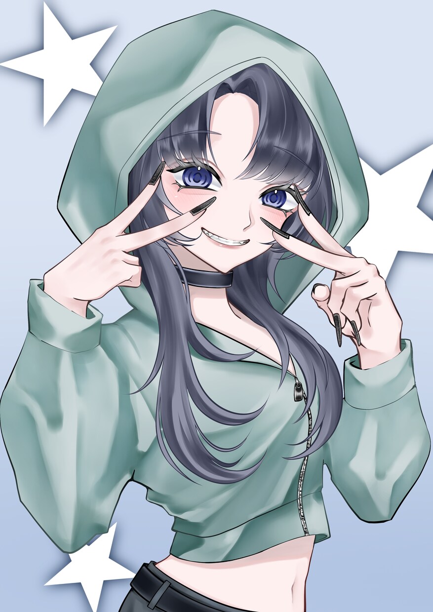 商用可/アイコン・一枚絵など作成します 寒色系のカワイイ女の子を描きます！ イメージ2