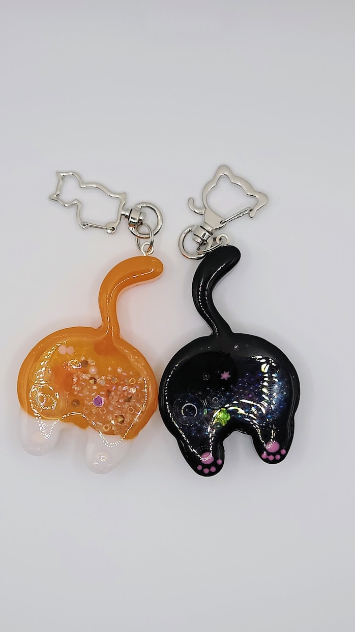 お名前入り猫のおしりキーホルダーを作成します お色や模様、お名前の指定が可能です！ イメージ1
