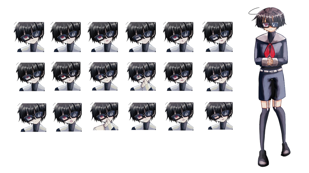 あなたの立ち絵を可愛らしく描きます 少年少女と眼鏡男の立ち絵ならおまかせ！ イメージ5