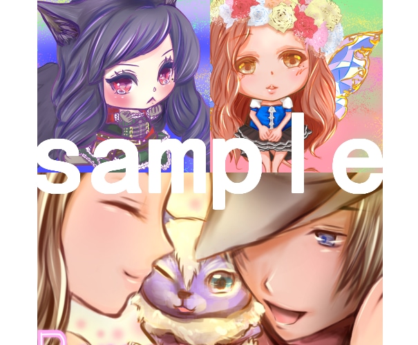 SNSアイコン！可愛い/美人/イケメン描きます 好みのキャラをお聞かせください。ポーズ、頭身自由に指定ＯＫ！ イメージ3