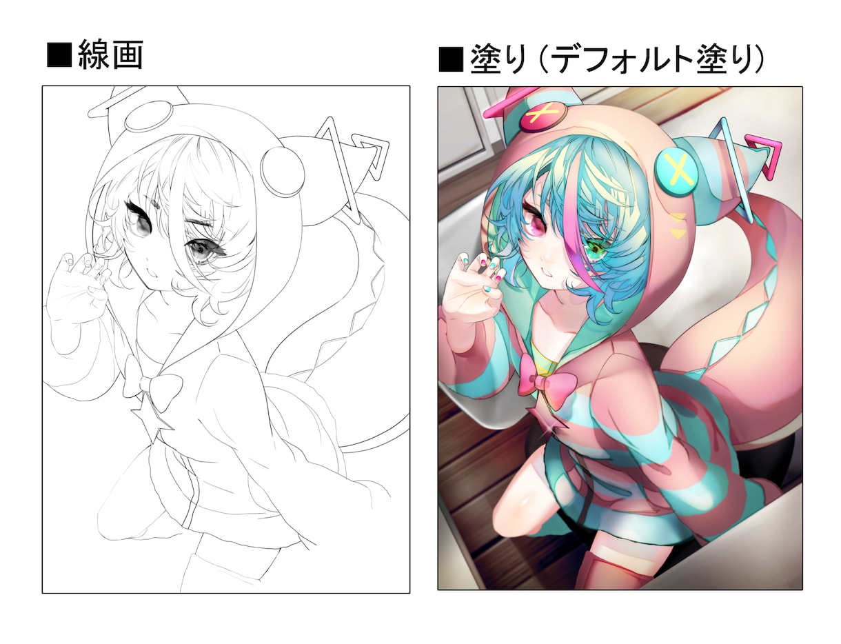色塗り代行　線画塗らせていただきます 好きな塗り方何でもご相談ください イメージ3